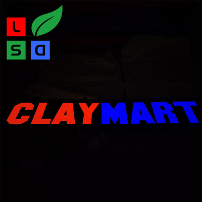 Poussée acrylique par le caisson lumineux de LED pour l'affichage extérieur de signe de magasin