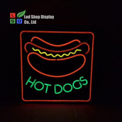 Hot Dog personnaliser LED néon signe avec 12 couleurs à choisir dans l' intérieur DC 12V