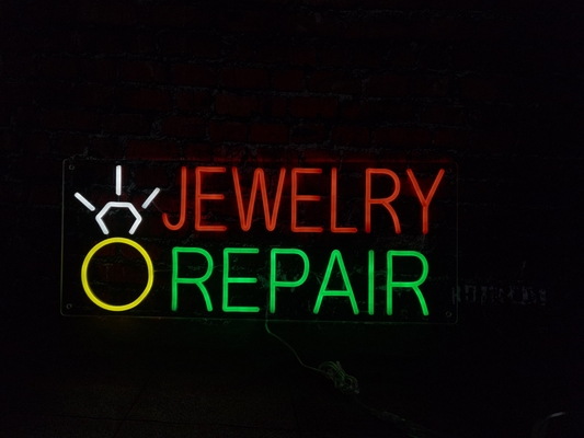 Réparation de bijoux ou réparation de chaussures personnalisé panneau néon LED décoration intérieure acrylique DC12V
